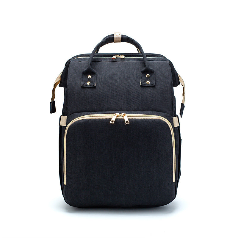Multi-functional Diaper Backpack with USB Charging & Portable Crib