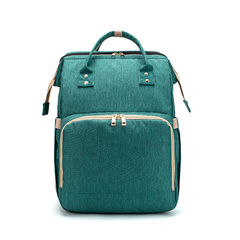 Multi-functional Diaper Backpack with USB Charging & Portable Crib