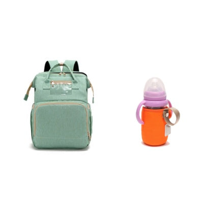 Multi-functional Diaper Backpack with USB Charging & Portable Crib