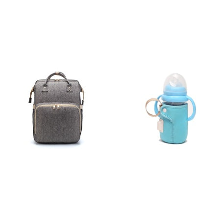 Multi-functional Diaper Backpack with USB Charging & Portable Crib