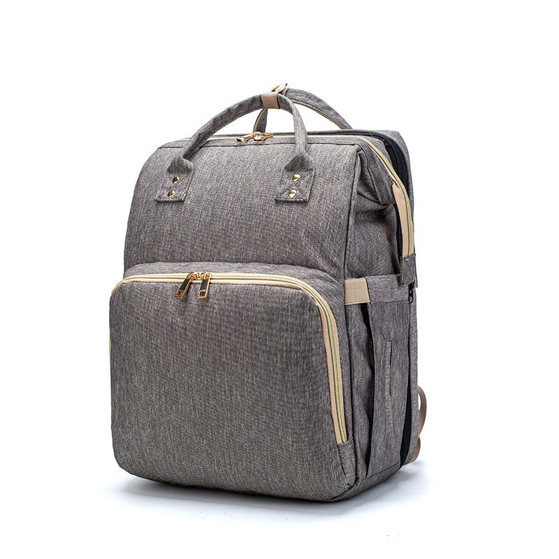 Multi-functional Diaper Backpack with USB Charging & Portable Crib