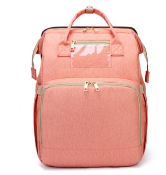 Multi-functional Diaper Backpack with USB Charging & Portable Crib